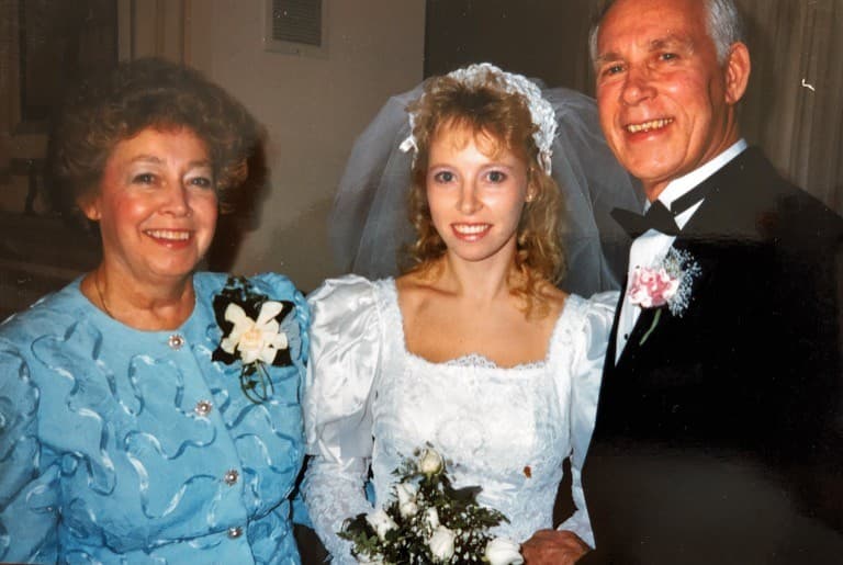 Denise on her wedding day