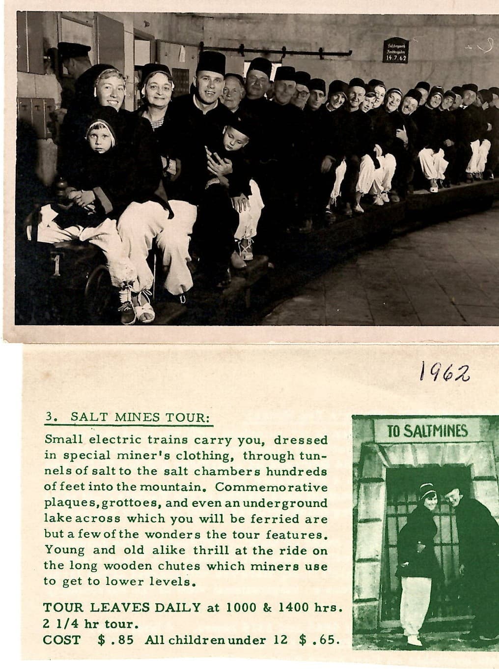 Tour of the Salt Mines in Austria 1962