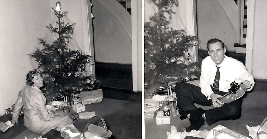 Barbara & Frank's First Christmas 1955
