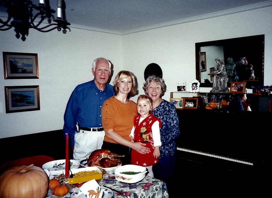 Pawpaw, Denise, Grandmommy & little Nicole Thanksgiving 2004 or 2005
