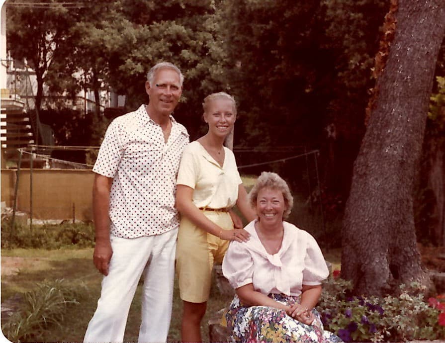 Dad, Denise & Mom Summer 1983